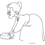 Dibujo para colorear Abuelita De Piolin Para Colorear