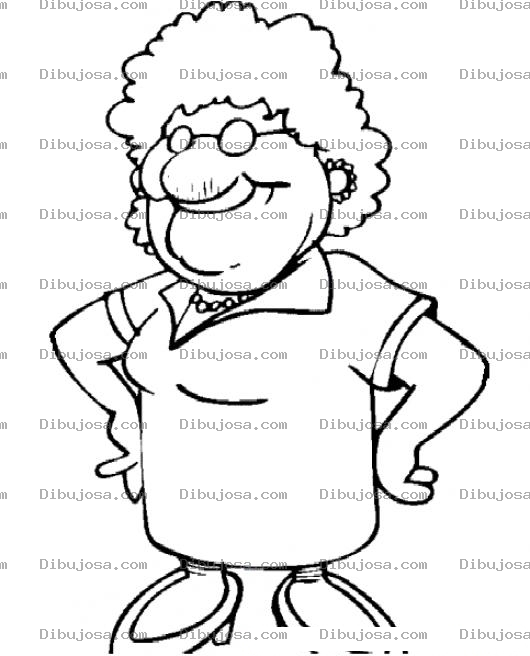 Dibujo para colorear Colorear Abuela