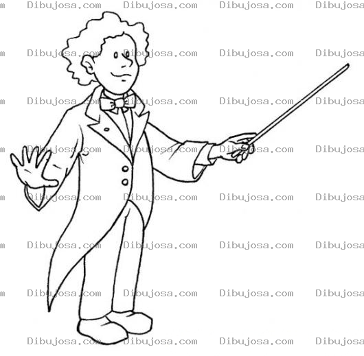 Dibujo para colorear Colorear Director De Orquestas