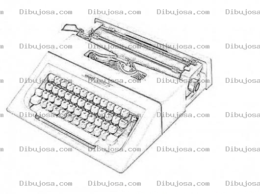 Dibujo para colorear Maquina De Escribir Para Colorear