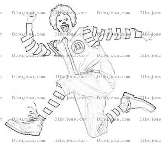 Dibujo para colorear Colorear A Ronald Macdonald