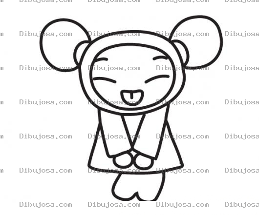Dibujo para colorear Colorar a Puca con lengua de fuera