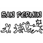 Dibujo para colorear Carrera de San Fermin para colorear y pintar