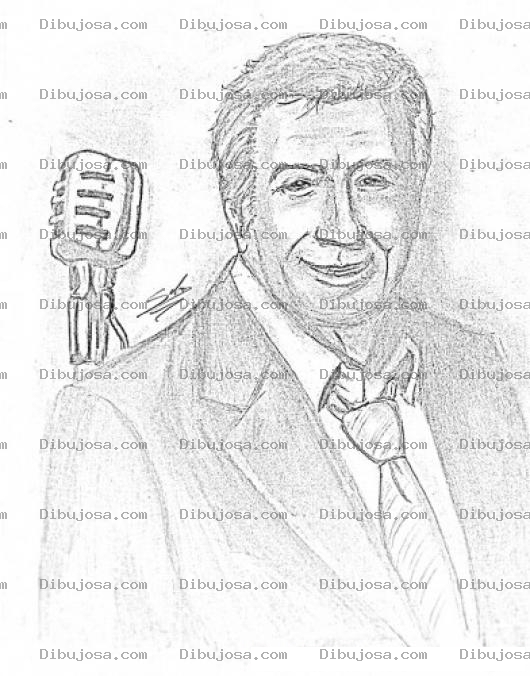 Dibujo para colorear Tony Bennett Coloring Page Para Pintar Y Colorear A Tony Benet