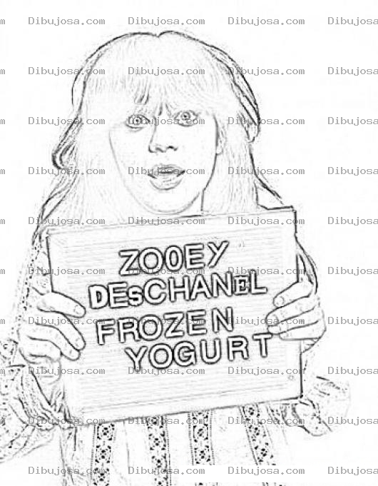 Dibujo para colorear Zooey Deschanel Coloring Page Para Pintar Y Colorear