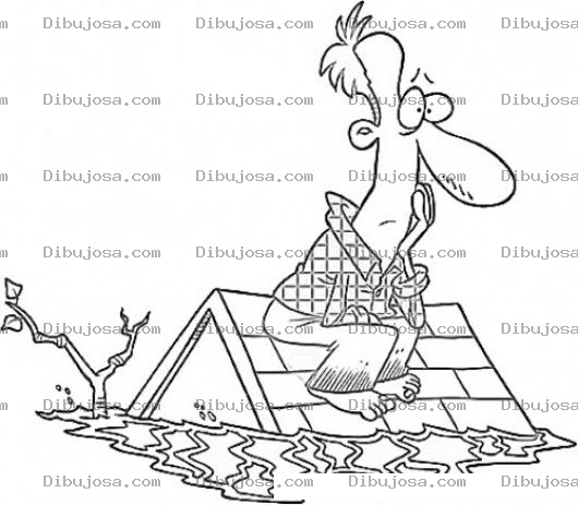 Dibujo para colorear Flood Insurance Coloring Page Para Pintar Y Colorear Casa Inundada