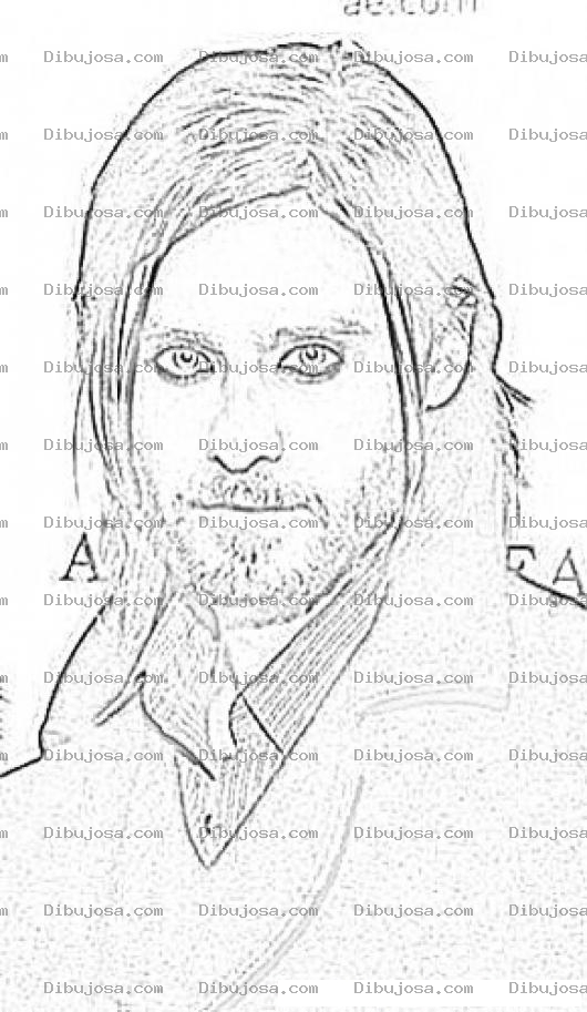 Dibujo para colorear Jared Leto Coloring Page Para Pintar Y Colorear