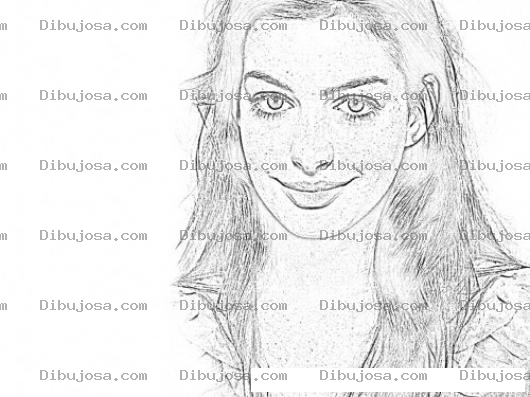 Dibujo para colorear Anne Hathaway Coloring Page Para Pintar Y Colorear