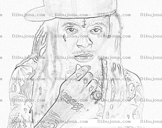 Dibujo para colorear Lil Wayne Coloring Page Para Pintar Y Colorear