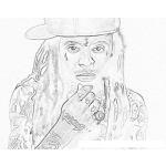 Dibujo para colorear Lil Wayne Coloring Page Para Pintar Y Colorear