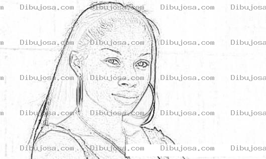 Dibujo para colorear Allyson Felix Coloring Page Para Pintar Y Colorear