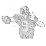 Dibujo para colorear Drew Brees Coloring Page Para Pintar Y Colorear