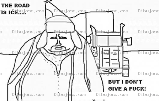 Dibujo para colorear Ice Road Truckers Coloring Page Para Colorear Y Pintar