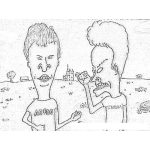 Dibujo para colorear Beavis And Butthead Mtv Coloring Page Para Pintar Y Colorear