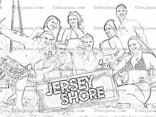 Dibujo para colorear Jersey Shore Coloring Page Para Colorear Pintar E Imprimir