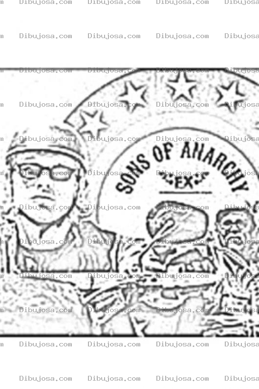 Dibujo para colorear Sons Of Anarchy Coloring Page Hijos De La Anarquia Para Colorear