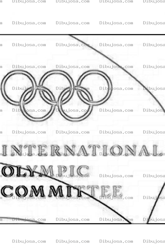 Dibujo para colorear International Olympic Committee Logo Coloring Page