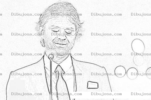 Dibujo para colorear Andrea Bocelli Coloring Page Para Colorear Y Pintar