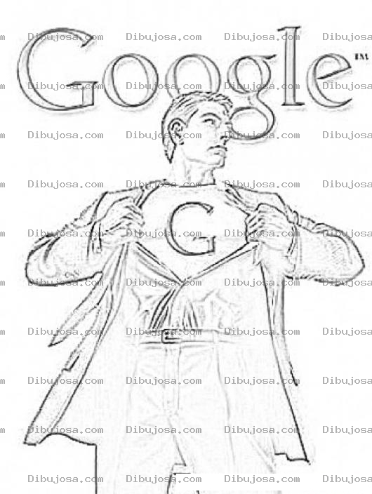 Dibujo para colorear Google Coloring Page Para Colorear Pintar E Imprimir A Super Google