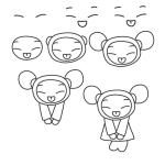 Dibujo para colorear Dibujando a Pucca