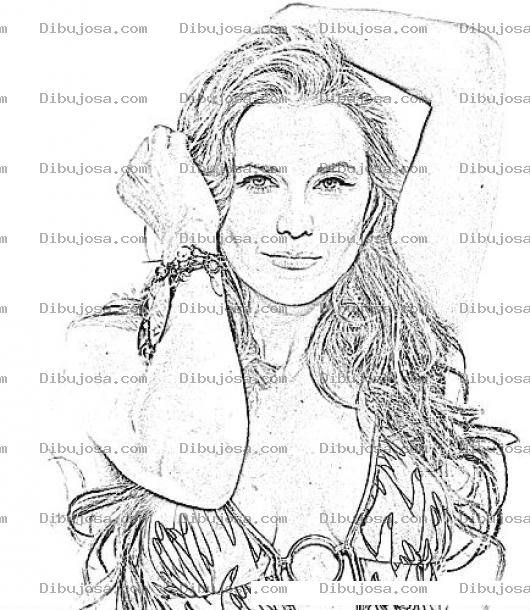 Dibujo para colorear Lucy Lawless Coloring Page Para Pintar Y Colorear