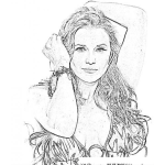Dibujo para colorear Lucy Lawless Coloring Page Para Pintar Y Colorear