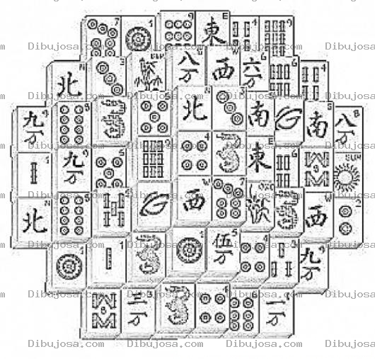 Dibujo para colorear Free Mahjong Game Online Coloring Page Para Colorear E Imprimir