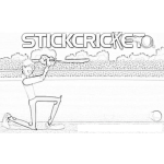 Dibujo para colorear Stick Cricket Game Online Coloring Page Para Imprimir Y Colorear