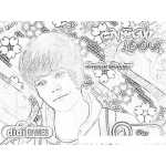 Dibujo para colorear Didi Games Justin Bieber Online Coloring Page Para Imprimir Y Colorear