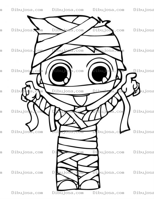 Dibujo para colorear Momia Para Colorear