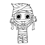 Dibujo para colorear Momia Para Colorear