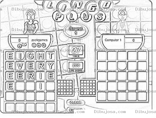Dibujo para colorear Lingo Plus Game Online Coloring Page Dibujo Para Colorear