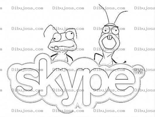 Dibujo para colorear Skype Ants Coloring Page Con Dibujo De Hormigas Para Colorear