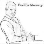 Dibujo para colorear Freddie Mercury Coloring Page Para Pintar Y Colorear