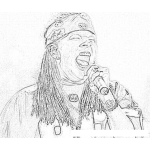 Dibujo para colorear Axl Rose Coloring Page Para Colorear Y Pintar A Axel Roses 2011