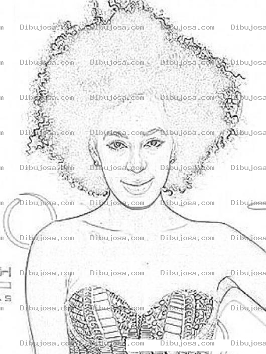 Dibujo para colorear Solange Knowles Coloring Page Para Pintar Y Colorear