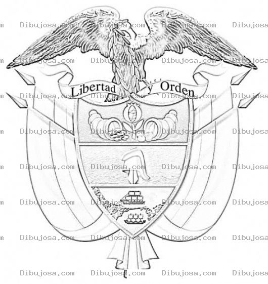 Dibujo para colorear Escudo De Colombia Para Colorear Pintar E Imprimir