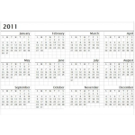 Dibujo para colorear Printable Calendar 2011 To Print
