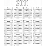 Dibujo para colorear Calendario Del 2011 Para Colorear Pintar E Imprimir Todos Los Meses