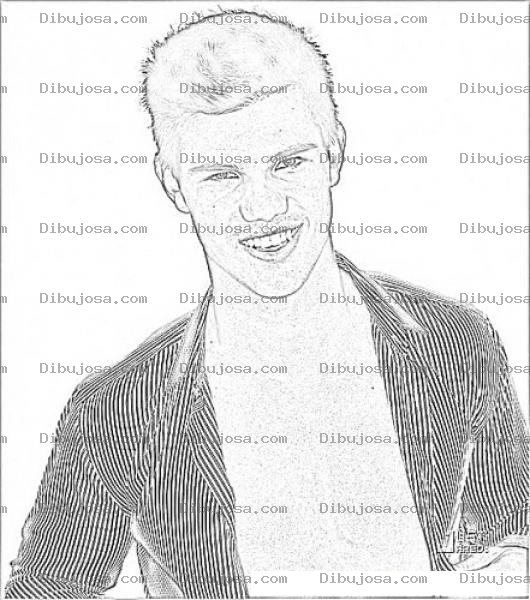 Dibujo para colorear Taylor Lautner Coloring Page Para Pintar Y Colorear