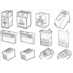 Dibujo para colorear Cartridges Online Coloring Page Cartuchos De Tinta Para Imprimir Y Colorear