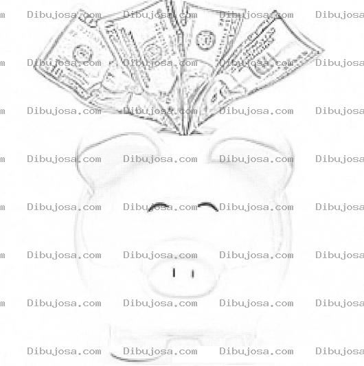 Dibujo para colorear Savings Rates Piggy Bank Coloring Page Para Colorear Alcancilla De Cochito