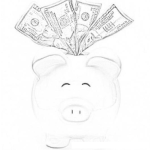 Dibujo para colorear Savings Rates Piggy Bank Coloring Page Para Colorear Alcancilla De Cochito