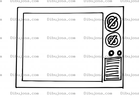Dibujo para colorear Television Viejita Para Colorear Y Pintar