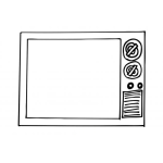 Dibujo para colorear Television Viejita Para Colorear Y Pintar