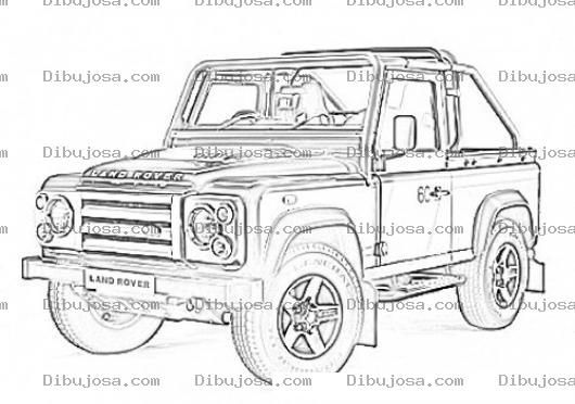 Dibujo para colorear Land Rover Defender 2012 Coloring Page Para Imprimir Y Colorear