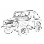 Dibujo para colorear Land Rover Defender 2012 Coloring Page Para Imprimir Y Colorear