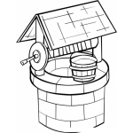 Dibujo para colorear Dibujo De Un Pozo Para Colorear Online Pintar E Imprimir