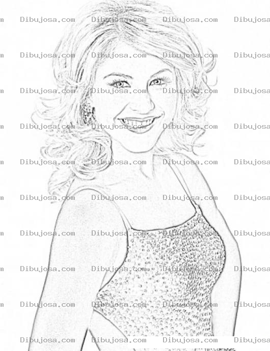 Dibujo para colorear Dibujo De Julianne Hough Para Colorear Pintar E Imprimir