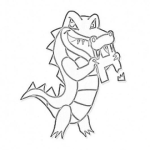 Dibujo para colorear Host Gator Aligatos Coloring Page Dibujo Del Lagarto De Hostgator Para Colorear